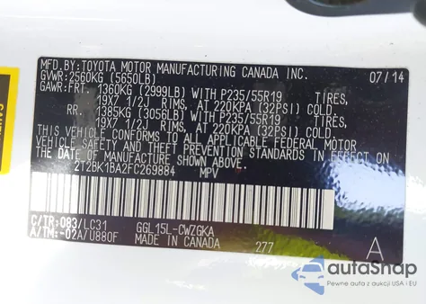 2015 Lexus Rx 350 F Sport from USA, damaged, VIN 2T2BK1BA2FC269884